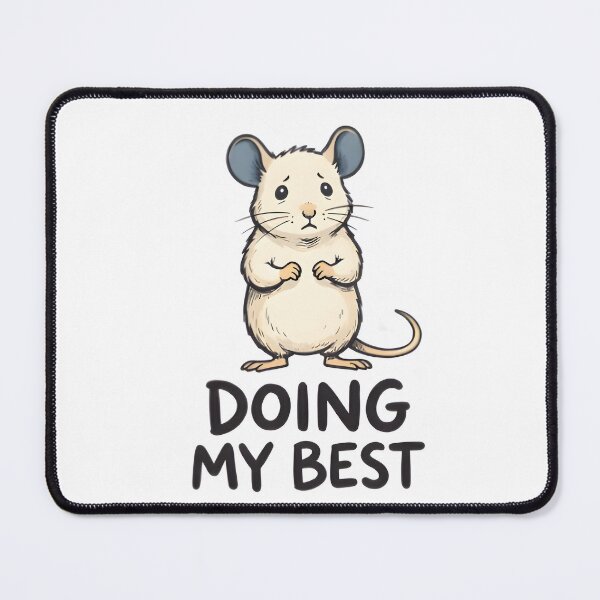 Item preview, Doing My Best Funny Mouse T-Shirt Sticker designed and sold by Naviora.