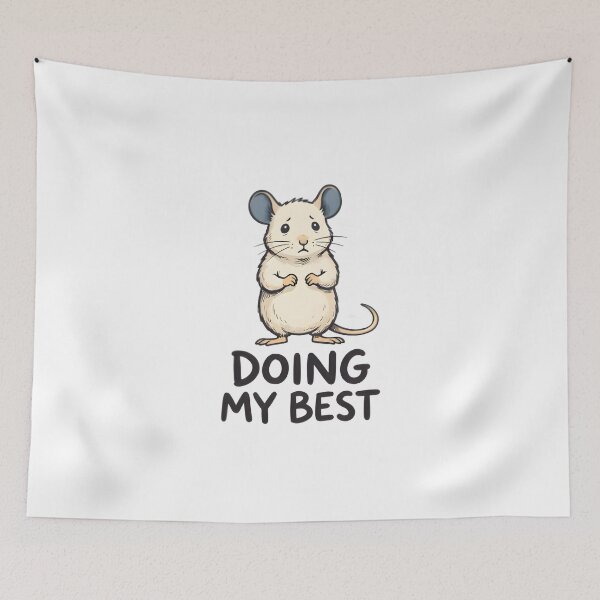 Item preview, Doing My Best Funny Mouse T-Shirt Sticker designed and sold by Naviora.