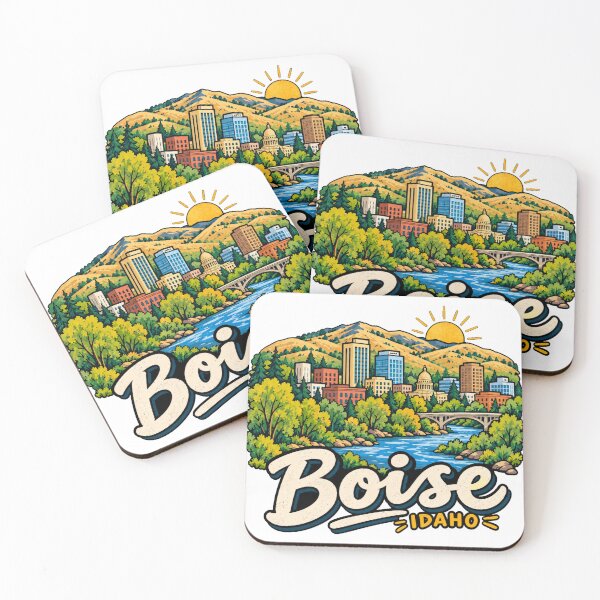 Item preview, Hand Drawn Boise Idaho Travel Souvenir Landmark Gift designed and sold by MichaeIRellov.