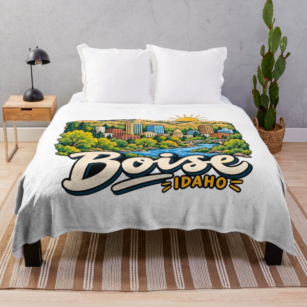 Item preview, Hand Drawn Boise Idaho Travel Souvenir Landmark Gift designed and sold by MichaeIRellov.