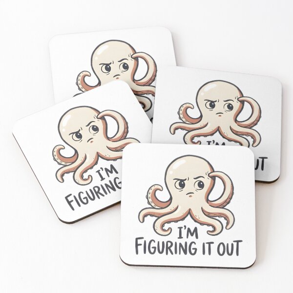 Item preview, I'm Figuring It Out Funny Octopus T-Shirt Sticker designed and sold by Naviora.