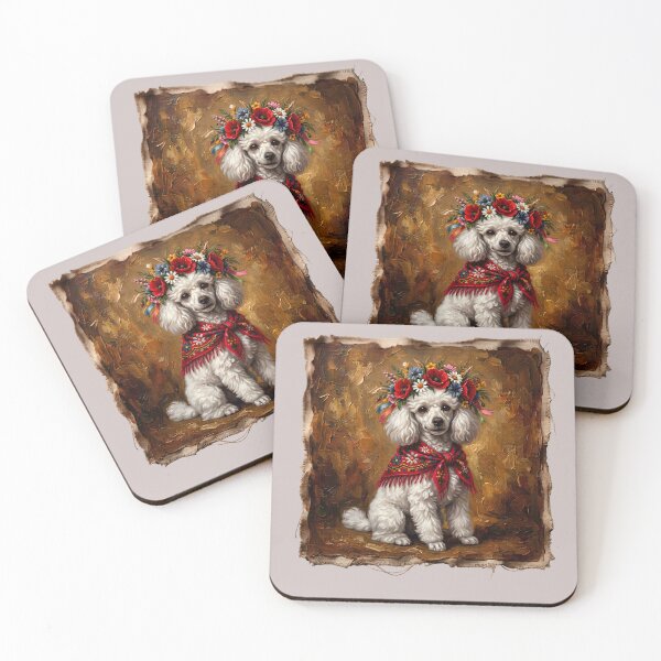 Item preview, Folk-Inspired Poodle Portrait – A Touch of Polish Tradition designed and sold by PanaluPrint .