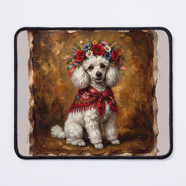 Item preview, Folk-Inspired Poodle Portrait – A Touch of Polish Tradition designed and sold by PanaluPrint .