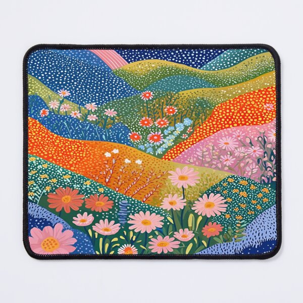 Item preview, Where The Wildflowers Meet The Mountains Flower Garden Nature Landscape Scenery Digital Painting Illustration designed and sold by Matt_Smith.