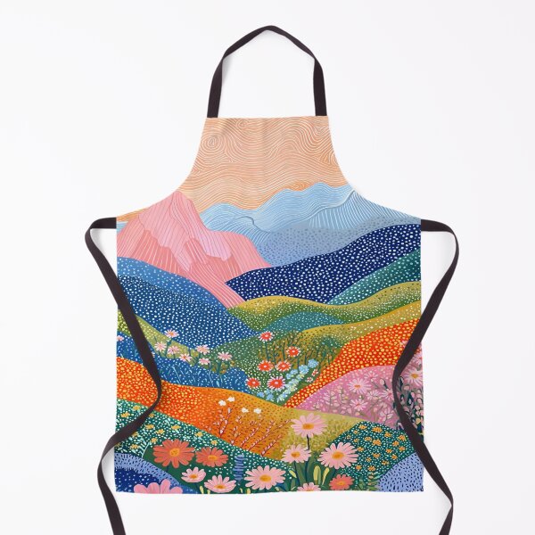Item preview, Where The Wildflowers Meet The Mountains Flower Garden Nature Landscape Scenery Digital Painting Illustration designed and sold by Matt_Smith.