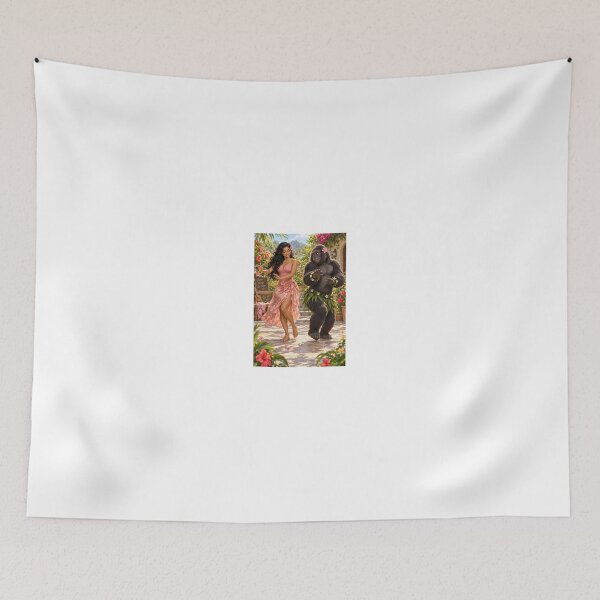 Item preview, Shanti Riveria and a gorilla in tropical garden designed and sold by CathryneDelamort.