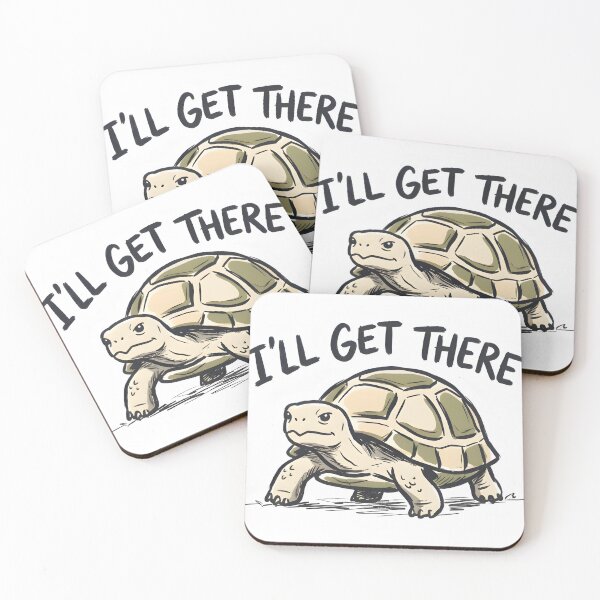 Item preview, I'll Get There Funny Tortoise Slow Life T-Shirt Sticker designed and sold by Naviora.