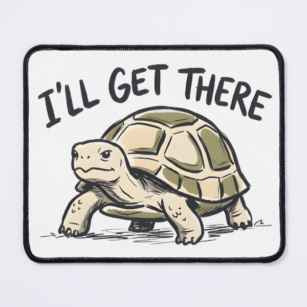 Item preview, I'll Get There Funny Tortoise Slow Life T-Shirt Sticker designed and sold by Naviora.