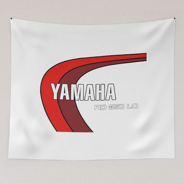 Item preview, Yamaha RD350LC Red Stripe White Classic Two Stroke Motorcycle designed and sold by itsperfectfor.