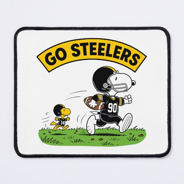 Item preview, Snoopy & Woodstock Pittsburgh Steelers Football Retro F564 designed and sold by GLUVY-THEME.