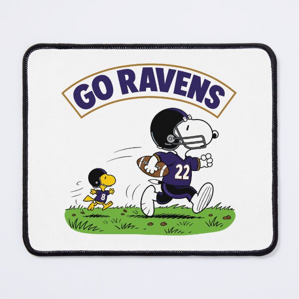 Item preview, Snoopy & Woodstock Baltimore Ravens Football Retro F565 designed and sold by GLUVY-THEME.