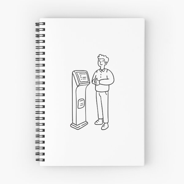 Item preview, A visitor standing in front of an information kiosk designed and sold by rasagamastore.