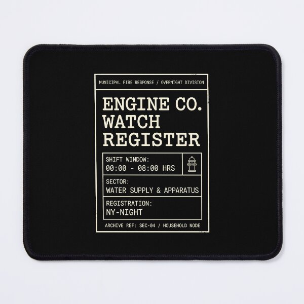 Item preview, Fire Engine Co Watch Register Overnight Shift designed and sold by SplashTastic.