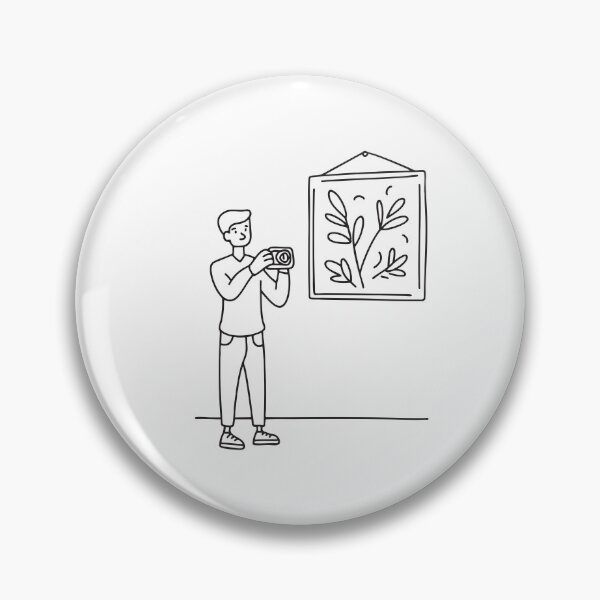 Item preview, A visitor taking photos of nature paint inside an art gallery designed and sold by rasagamastore.