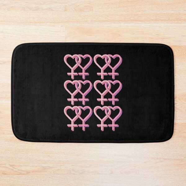 Item preview, Interlocking Female Gender Symbols Pink Heart Pattern Art designed and sold by markomale.