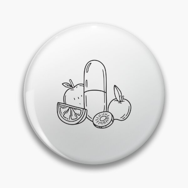 Item preview, A vitamin capsule placed next to fresh fruit designed and sold by rasagamastore.