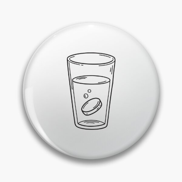 Item preview, Una tableta de vitaminas disolviéndose en un vaso de agua. designed and sold by rasagamastore.