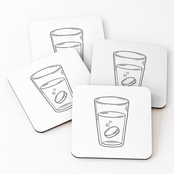 Item preview, A vitamin tablet dissolving in a glass of water designed and sold by rasagamastore.