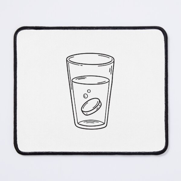 Item preview, A vitamin tablet dissolving in a glass of water designed and sold by rasagamastore.
