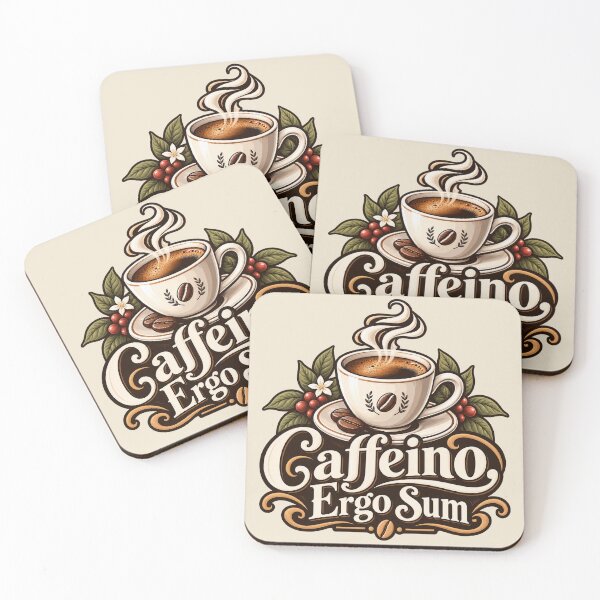 Item preview, Caffeino Ergo Sum – Vintage Coffee Latin Humor designed and sold by MetaModel Editions.