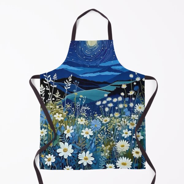 Item preview, Where The Wildflowers Meet The Mountains Flower Garden Nature Landscape Scenery Digital Painting Illustration designed and sold by Matt_Smith.