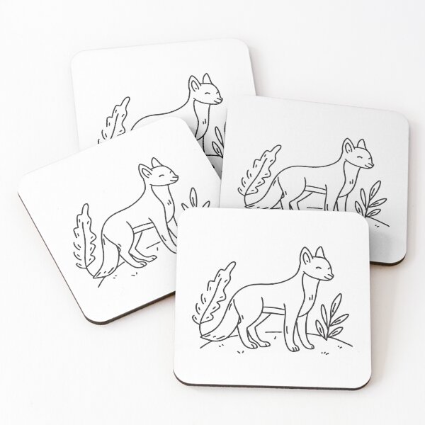 Item preview, A vixen sniffing the air in a woodland clearing designed and sold by rasagamastore.