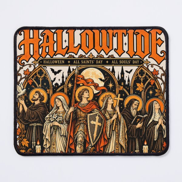 Item preview, Catholic Hallowtide Shirt, All Saints & All Souls Day Tee, Vintage Christian Faith Gift, Autumn Religious Shirt designed and sold by Cchotlan.