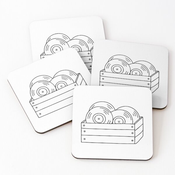 Item preview, Vinyl records arranged in a crate designed and sold by rasagamastore.