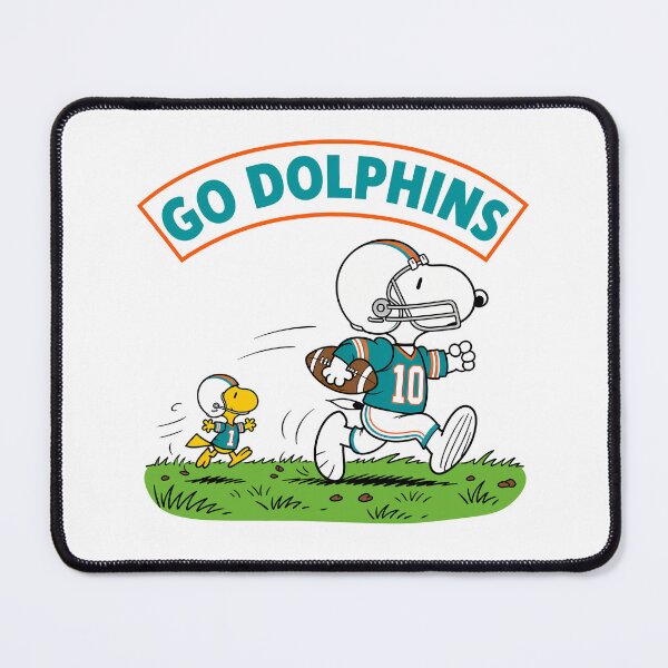 Item preview, Snoopy & Woodstock Miami Dolphins Football Retro F567 designed and sold by GLUVY-THEME.