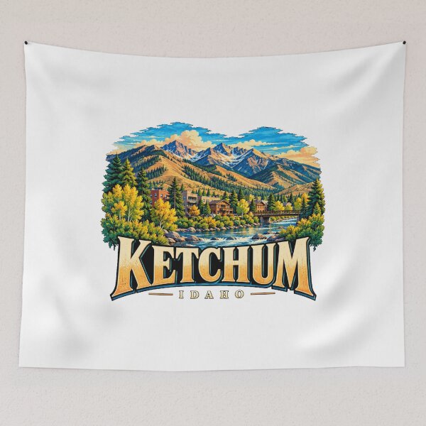 Item preview, Vintage Ketchum Idaho Travel Souvenir Landmark Gift designed and sold by MichaeIRellov.