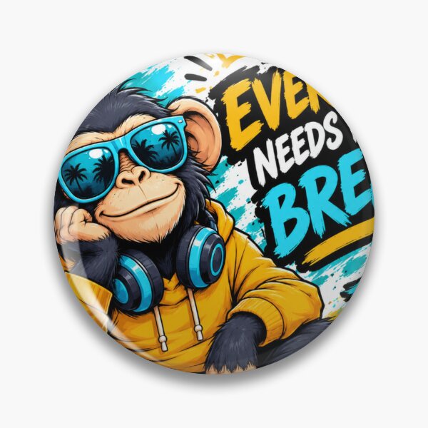 Item preview, Everyone Needs a Little Break – Funny Relaxing Monkey Cartoon designed and sold by Zack4Fashion.