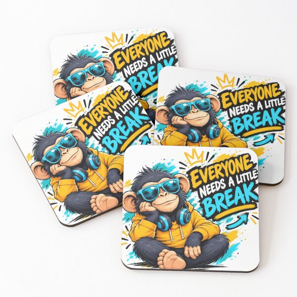 Item preview, Everyone Needs a Little Break – Funny Relaxing Monkey Cartoon designed and sold by Zack4Fashion.