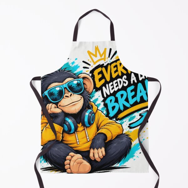 Item preview, Everyone Needs a Little Break – Funny Relaxing Monkey Cartoon designed and sold by Zack4Fashion.