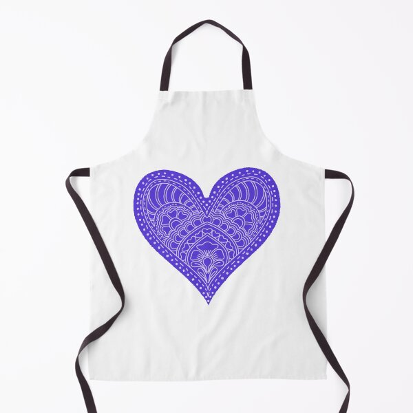 Item preview, Indigo Violet Mandala Heart Henna Boho Doodle Art designed and sold by DColourMuse.