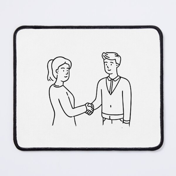 Item preview, A visitor shaking hands with a host at the door designed and sold by rasagamastore.