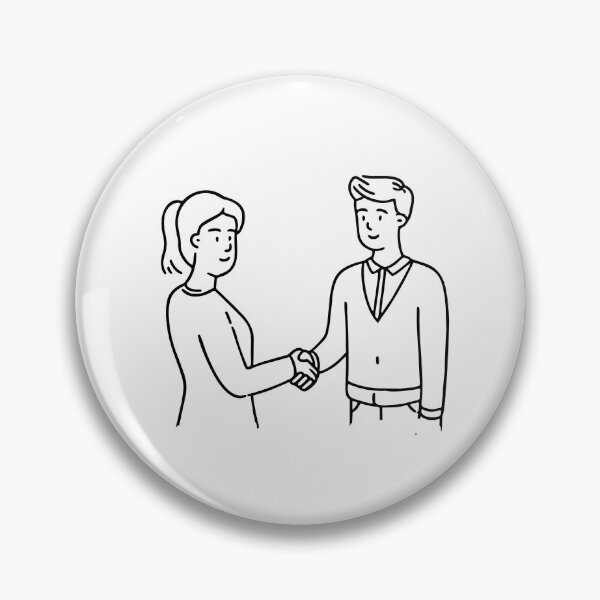 Item preview, A visitor shaking hands with a host at the door designed and sold by rasagamastore.