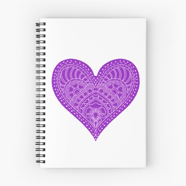 Item preview, Royal Purple Mandala Heart Orchid Henna Boho Art designed and sold by DColourMuse.