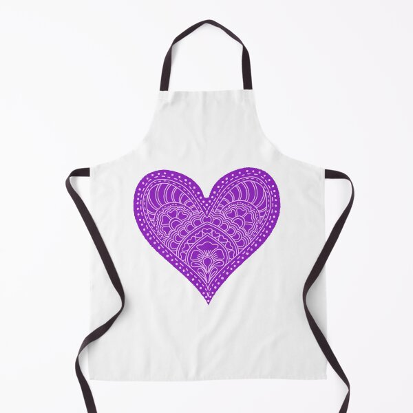 Item preview, Royal Purple Mandala Heart Orchid Henna Boho Art designed and sold by DColourMuse.