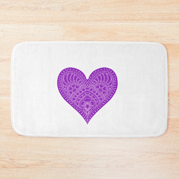 Item preview, Royal Purple Mandala Heart Orchid Henna Boho Art designed and sold by DColourMuse.