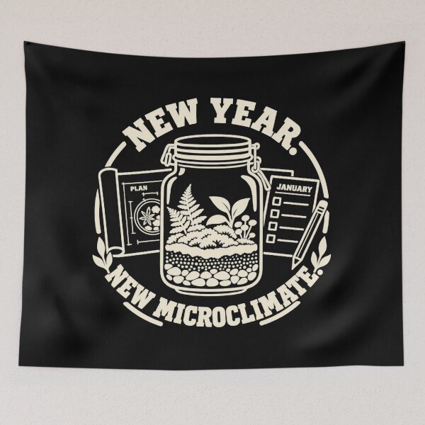 Item preview, New Year New Microclimate Terrarium Hobby Design designed and sold by DreamLayerStudio.