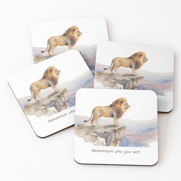 Item preview, Lion Quote Pride Cliff Watercolour Art designed and sold by made by Golightly x.