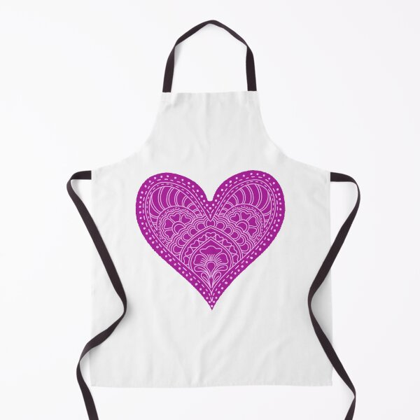 Item preview, Magenta Fuchsia Mandala Heart Henna Boho Love Doodle designed and sold by DColourMuse.
