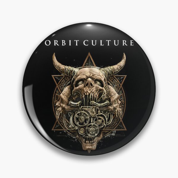Item preview, Orbit Culture Heavy Death Metal Horned Skull designed and sold by HowardMichalArt.