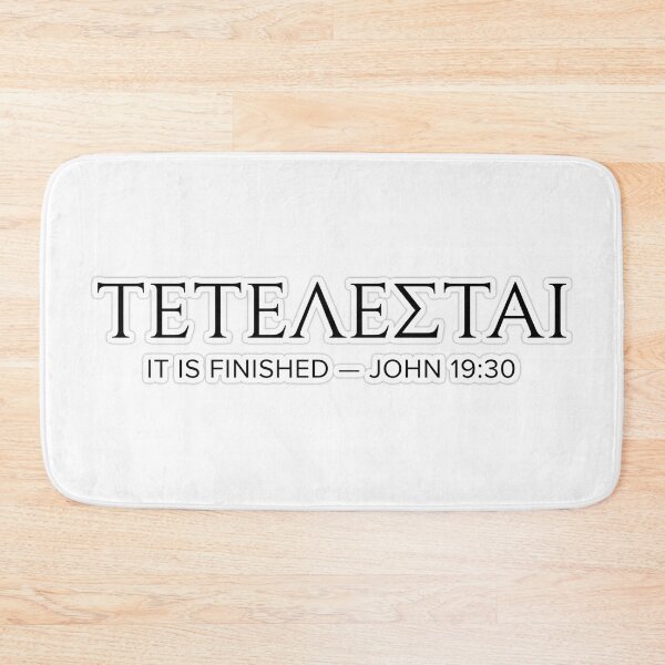 Item preview, Tetelestai Greek Typography Minimal Christian Art designed and sold by Art&Fun.