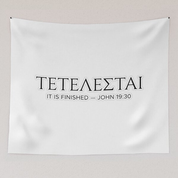 Item preview, Tetelestai Greek Typography Minimal Christian Art designed and sold by Art&Fun.