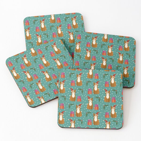 Item preview, Christmas cats on blue designed and sold by reneesillus.