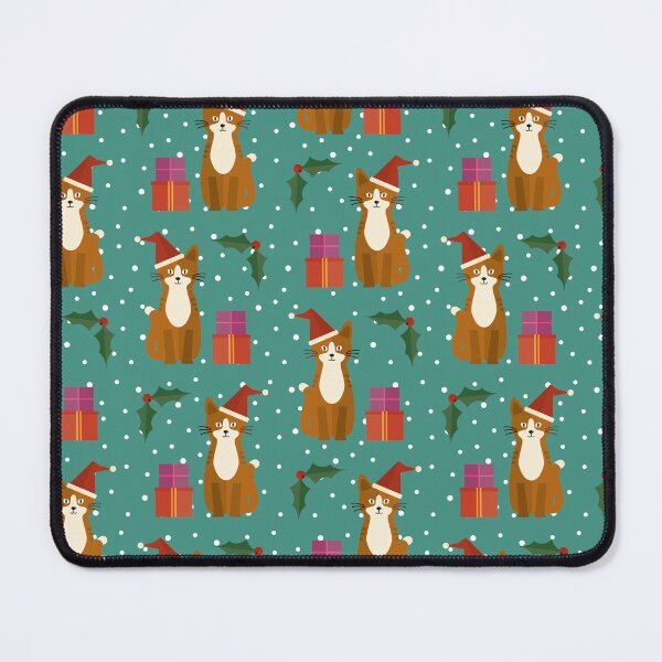 Item preview, Christmas cats on blue designed and sold by reneesillus.