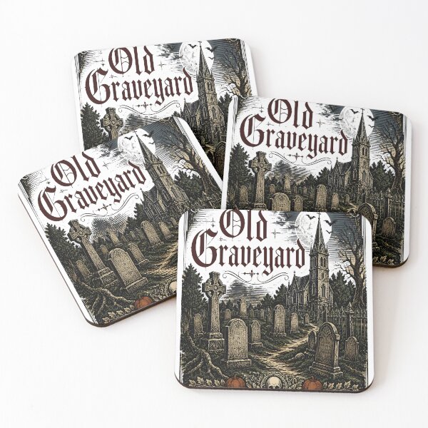 Item preview, Old Graveyard Woodcut Panorama designed and sold by KristenosNehk.