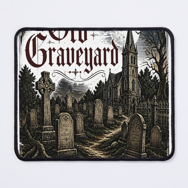 Item preview, Old Graveyard Woodcut Panorama designed and sold by KristenosNehk.