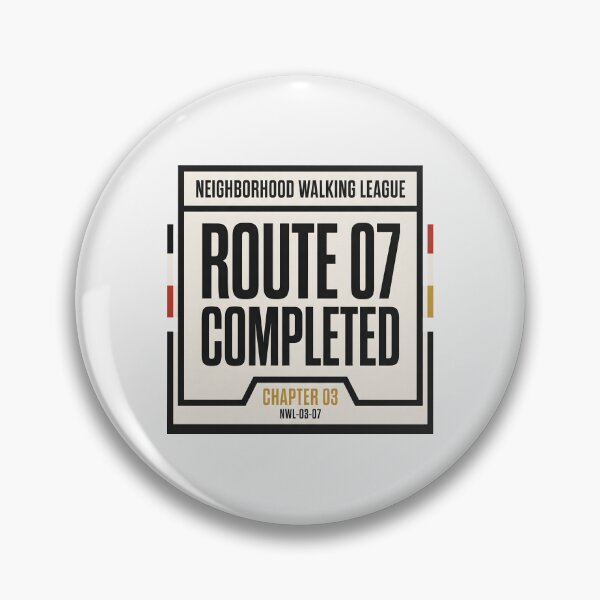 Item preview, Neighborhood Walking League Route 07 Completed Badge designed and sold by SplashTastic.